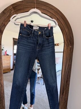 Frame Denim Dark Wash Skinny Jeans